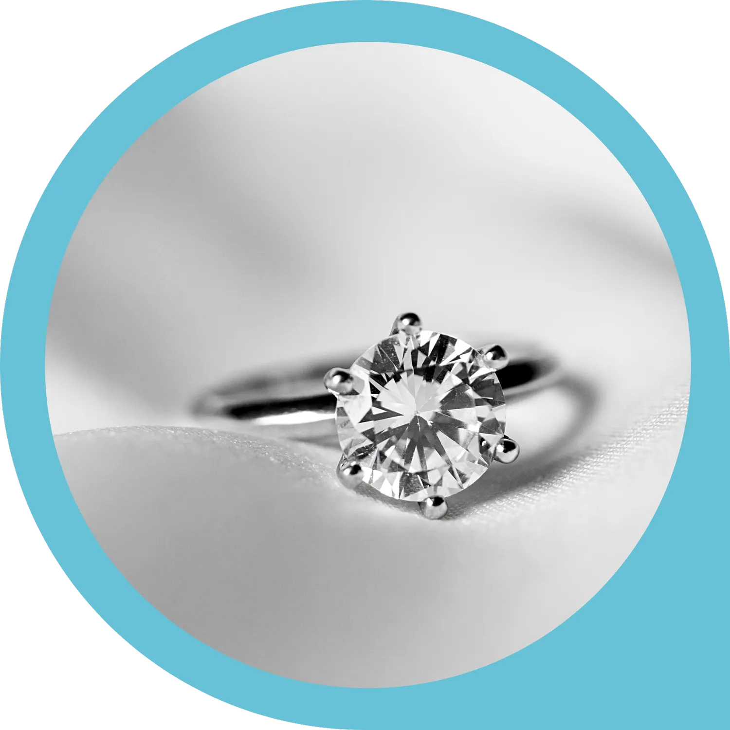 Loose diamonds being examined with gemological tools
